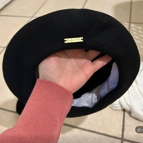 SHEIN 100% Wool Beret Solid Black Warm Winter Fall Classy Parisian Hat - Picture 9 of 12